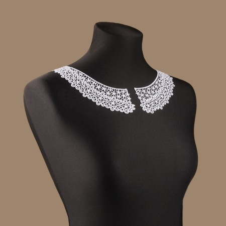 Collar sewing, guipyur, 21 × 6 cm, white color-5