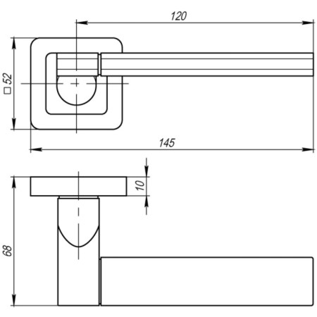 Separate handle Punto Galaxy QR GR/CP-23, graphite/chrome color-1
