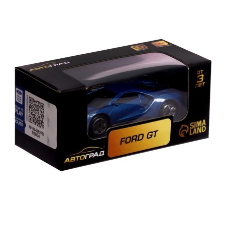 Metal machine Ford GT, 1:64, blue color-3