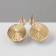 Earrings with pearls "splendor" two circles, white color in gold