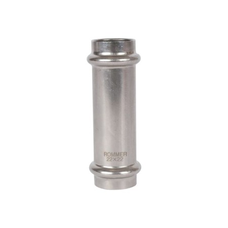 Equal coupling Rommer RSS-0017-000022, D = 22 mm, press, stainless steel-3
