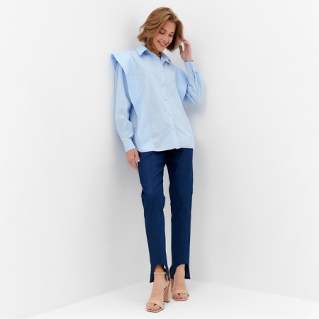 Women's blouse Minaku: Casual Collection Blue Color, Rr. 52-5
