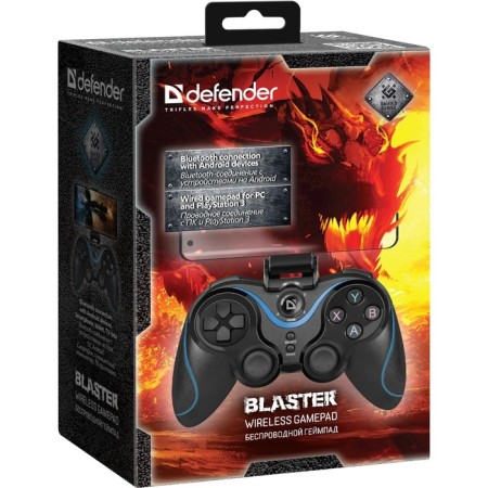 Defender Blaster gamepad, wireless, vibration, for PC, USB, BT, black-8
