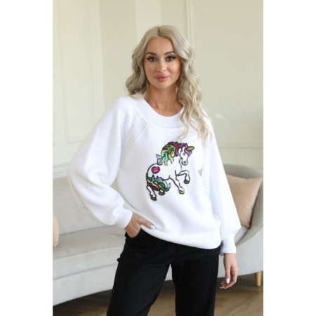 Female sweatshirt, size 44, white color-9