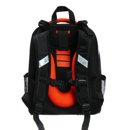 School backpack 38 x 30 x 16 cm, ergonomic back, stavia "speed", black-4