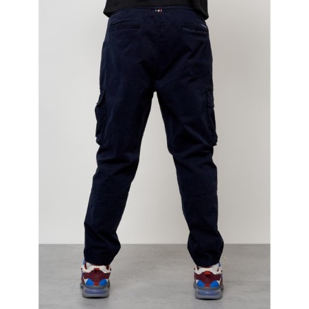 Cargo jeans men, size 44, dark blue color-5