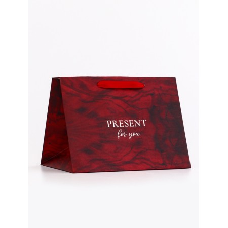 Gift package with a wide bottom, "Present", 25 × 19 × 18 cm-1