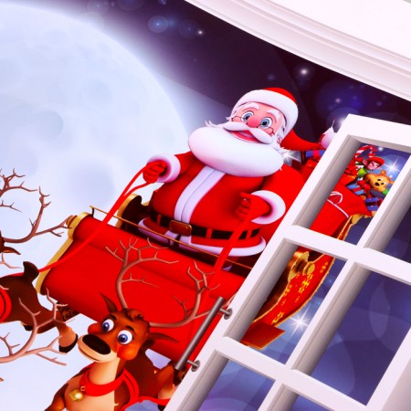 Sticker 3D Interior New Year 70*50cm-1