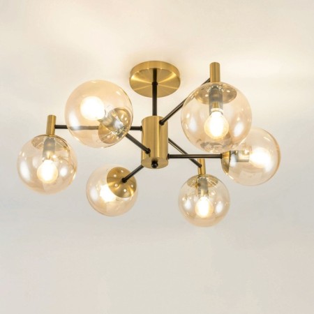 Catilux Catilux chandelier CL143163 54x54x30 cm, 6x40W, E14, brown color-11