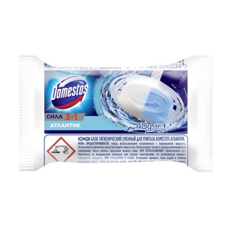 Hygienic unit for the toilet Domestos "Atlantic", strength 3 in 1, 40 g