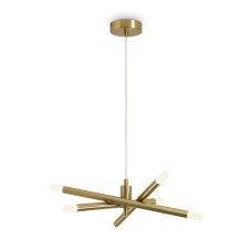 Suspension lamp Freya Fr6130PL-L18B WANDS, 540x540x200 mm, LED, 16W, 900LM, 3000K, Brass color