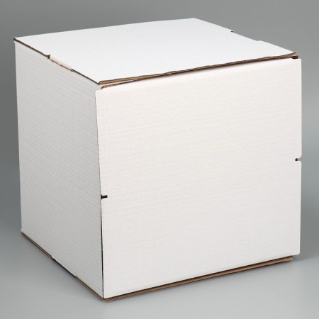 Box for a cake with a window, confectionery packaging "White" 29 x 29 x 30 cm-2