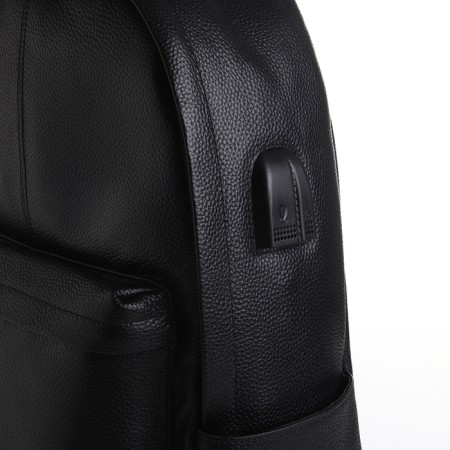 Women's backpack city on lightning, Fidelio Largo, 4 external pockets, black color-4