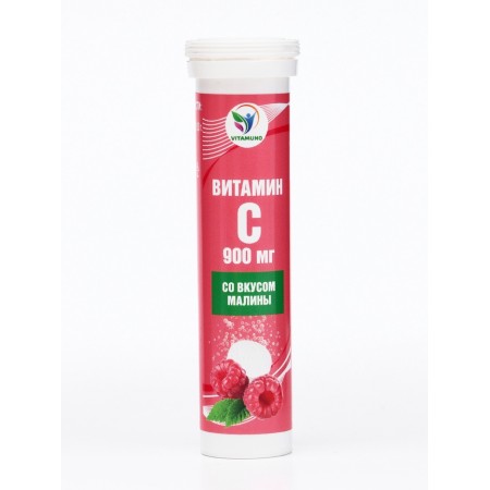 Vitamin C drink with the taste of raspberry vitamuno, 10 sparkling tablets-1