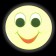 Reflective stickers "smiles", d = 6.5 cm, 6 pcs on the sheet, yellow color