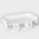 A holder for toilet paper with a shelf, white color