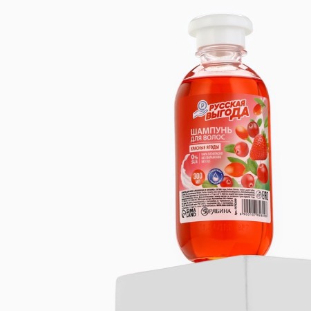 Hair shampoo Russian benefits, 300 ml, aroma of red berries-4