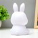 Night "Bunny" LED from batteries white-pink 9.5x14.5 cm