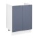 Floor cabinet 600 for Helga washing, 600x500x824, white/Marengo software MDF