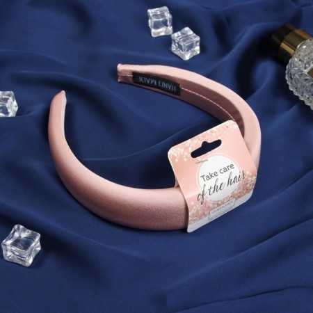 Hair cap "Jeannette" classic gloss, 3 cm, pink-1