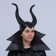 Carnival headdress with curved horns, black color