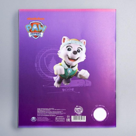 Notebook in a cage 12 sheets, 5 types of mix, cover coated cardboard, puppy patrol-8
