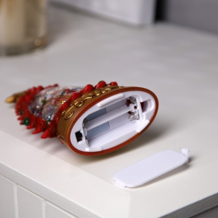 LED figure "Santa Claus on a deer" 9 × 15 × 4 cm, plastic, batteries AAAX2 (not in the kit), glow warm white-2