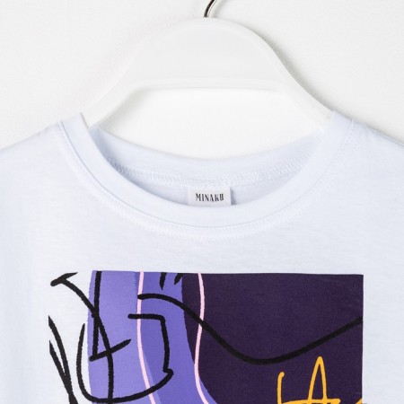 T -shirt Children's Minaku Colors, white/purple color, height 122-10