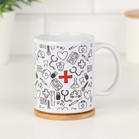 Sublimation mug “Best Doctor in the World! White ", with application-1