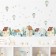Sticker Plastic Interior Color "Balls above the city" set 2 sheets 30x60 cm