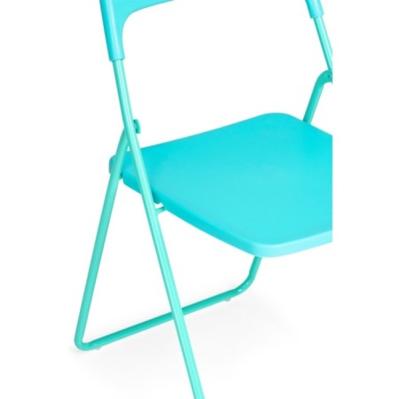 Fold plastic stool, metal/plastic, blue/blue 43x46x81 cm-6