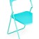 Fold plastic stool, metal/plastic, blue/blue 43x46x81 cm