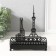 Top interior metal "City" Black 6.3x14.5x18.5 cm