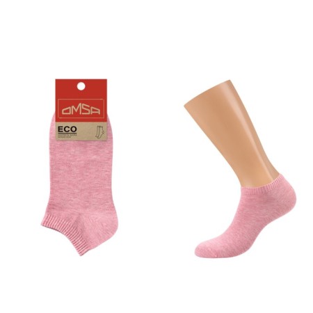Women's socks shortened Omsa Eco, size 35-38, color Rosa Melange