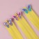 A set of overhead curls "Butterflies", straight hair, on a hairpin, 2 pcs, 50 cm, yellow color/mix