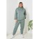 Female suit, size 68, green color