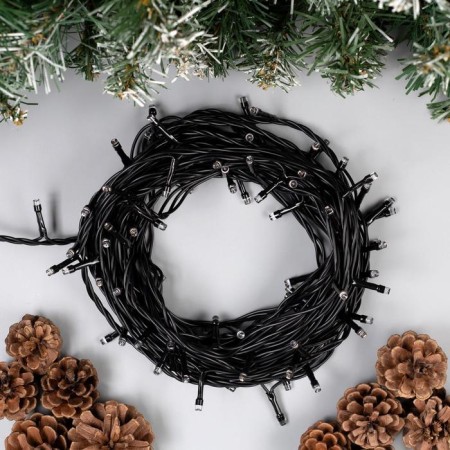 Garland “thread” 10 m, IP44, dark thread, 100 LED, purple glow, 8 modes, 220 V-1
