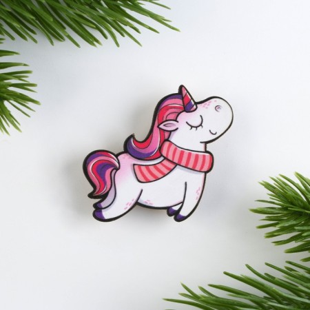 New Year's icon "Unicorn", 3.8 x 4 cm-2
