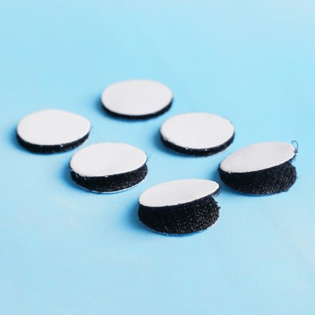 Velcro on a glue basis "Circle", set of 30 pcs., Size 1 pc. 2 cm, black color-1