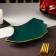 Daily dish "shell", 23 × 15 cm, green color