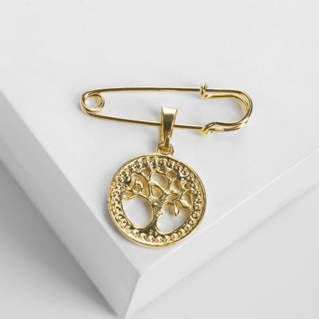 Bulak-cone with the suspension "Tree of Life" 3.5 cm, white color in gold-2