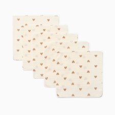 A set of shakes of crumb I am heart, 20*20 cm-5 pcs, muslin, 100 % cotton