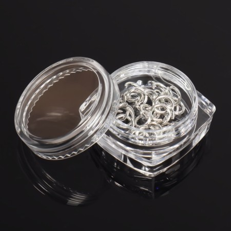 Figures for nail design "Piercing", voluminous, metal, silver color-2