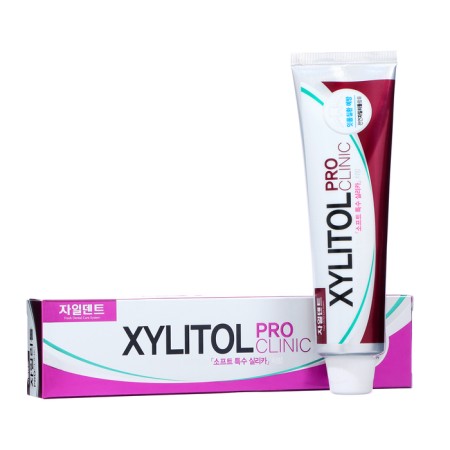Toothpaste with xylitol 130 g, Pro Clinic, with the content of herbs extracts, pink