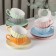 Service Porcelain Tea Daulay "Vivien", 12 objects: 6 cups 200 ml, 6 saucer d = 15 cm, color mix