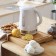 Electric kettle Galaxy Line GL 0225, metal, 1.7 l, 2200 watts, white