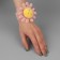 Needle on the bracelet "Flower", 23 × 8 cm, color pink mix