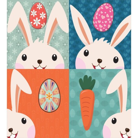 A set of napkins for setting the table "Easter hares", rectangular, size 32x46 cm, 4 pcs-3