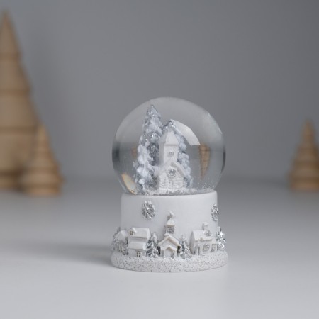 Souvenir Polystone Water Ball Light "Snowthrough angel-musician" MIX 4.5x4.5x6.5 cm-2