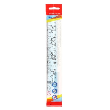 Line 20 cm Erichkrause "Zen Cats", plastic, translucent, blue, with a pattern, euro suspension-1